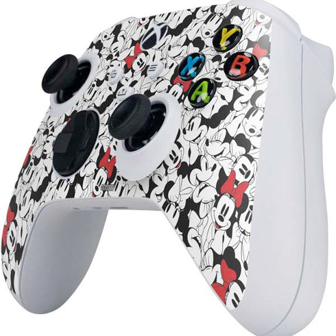 Disney Minnie Mouse Red Color Pop Face Pattern Xbox Series S Controller Skin